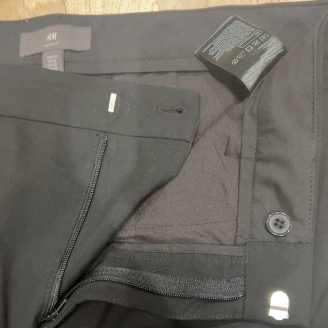 Svarta kostymbyxor H&M Slim Fit - 4