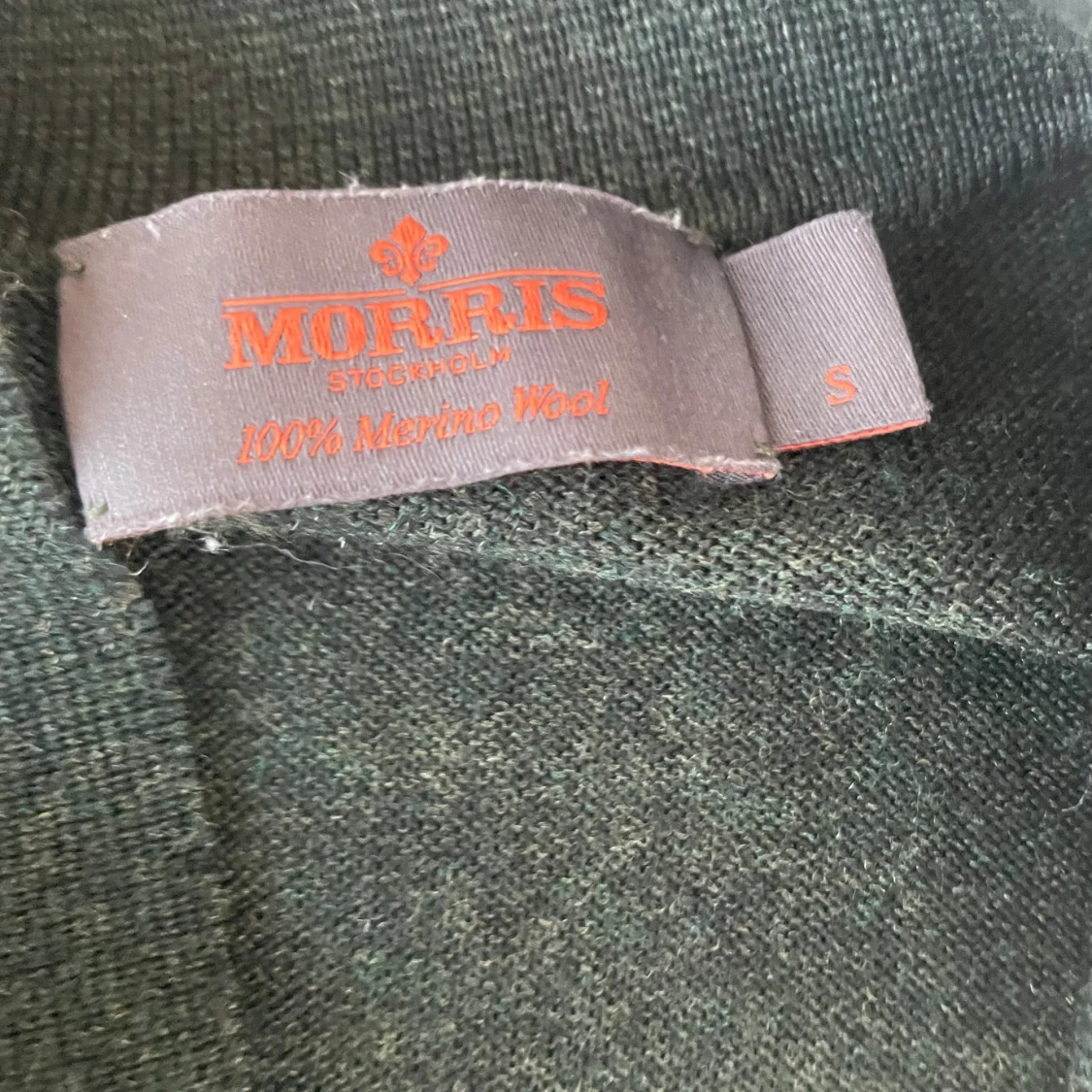 Mörkgrön merinoull pikétröja Morris - 2