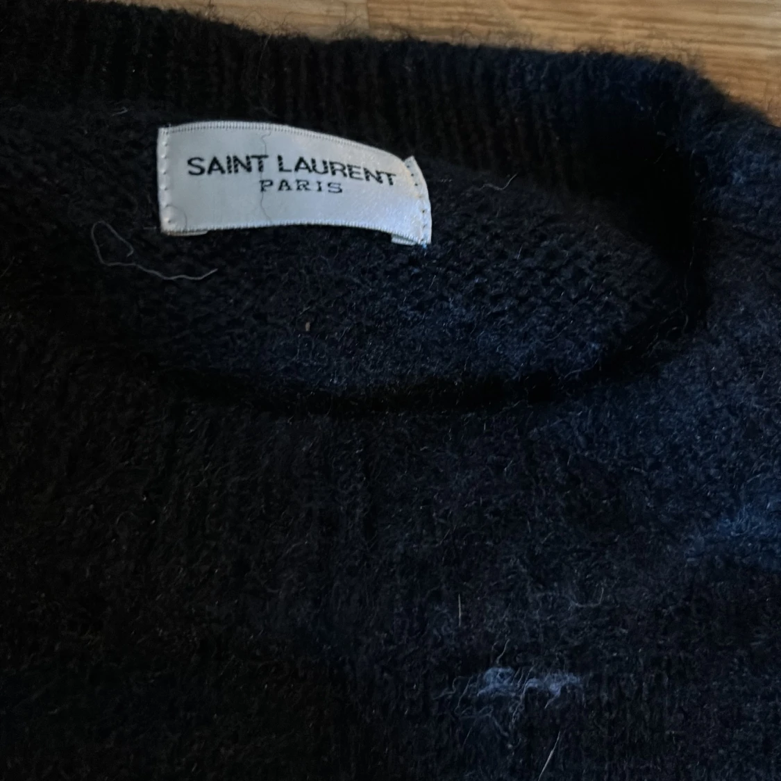 Saint Laurent svart stickad tröja - 2