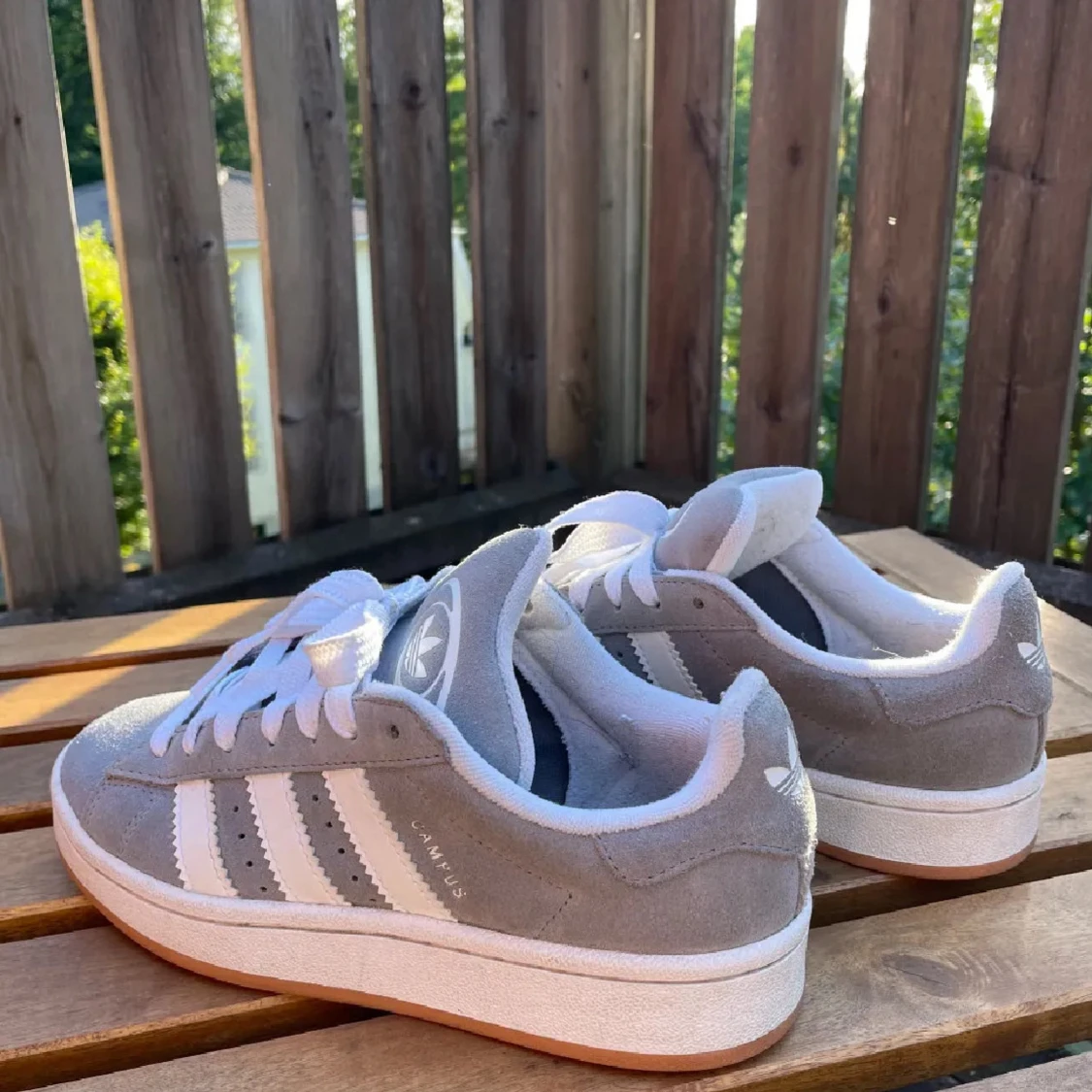 Adidas Campus grå sneakers mocka - 1