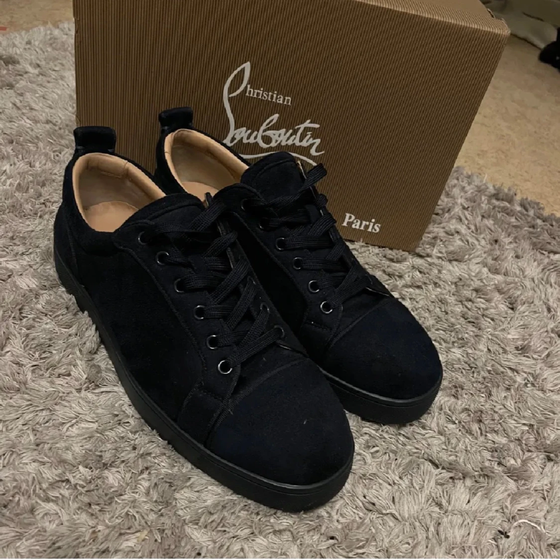 Christian Louboutin blåa sneakers mocka - 1