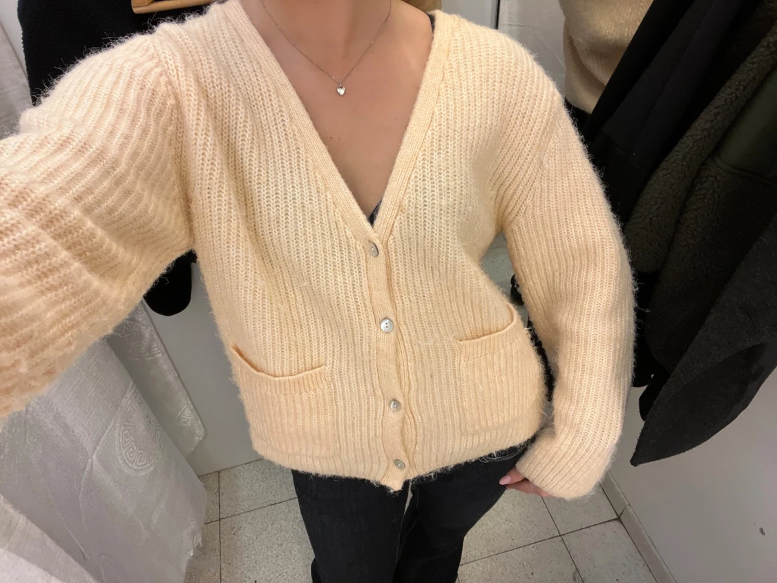 Vintage stickad kofta med knappar - 1