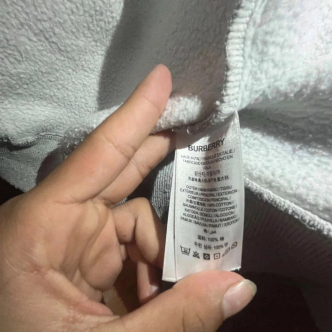 Grå Burberry hoodie med dragkedja - 3