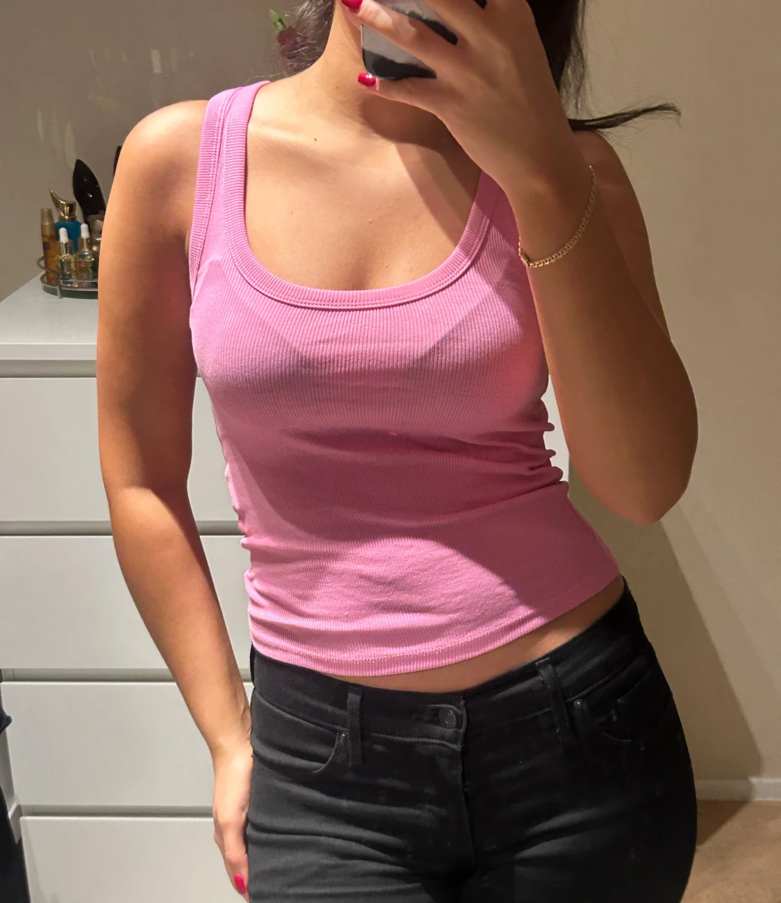 Rosa ribbad linne från Zara - 1