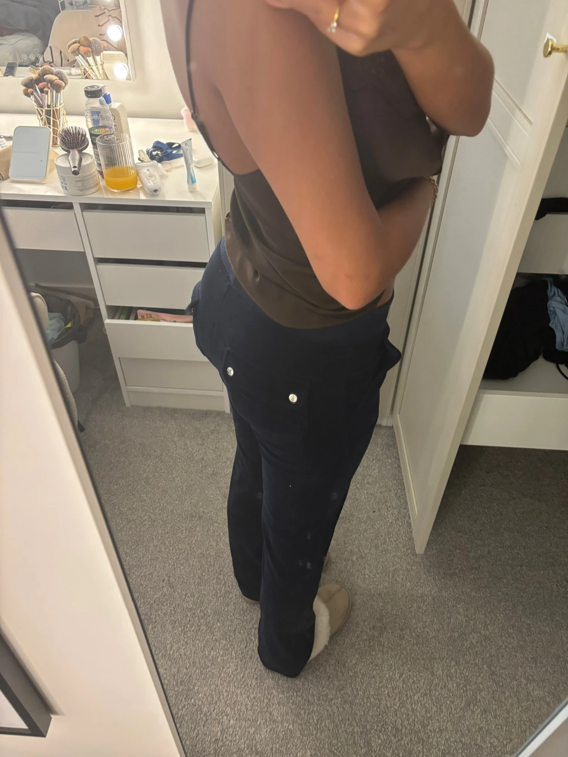 Mörkblå juicy couture byxor 