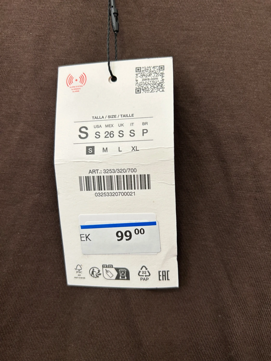 Boxig brun T-shirt från Zara - 1