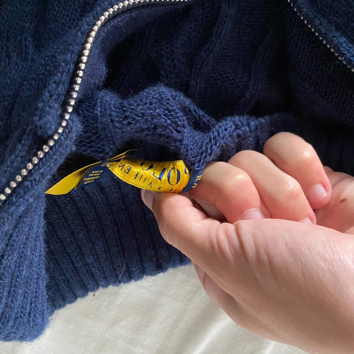 Mörkblå stickad tröja från Polo Ralph Lauren - 2