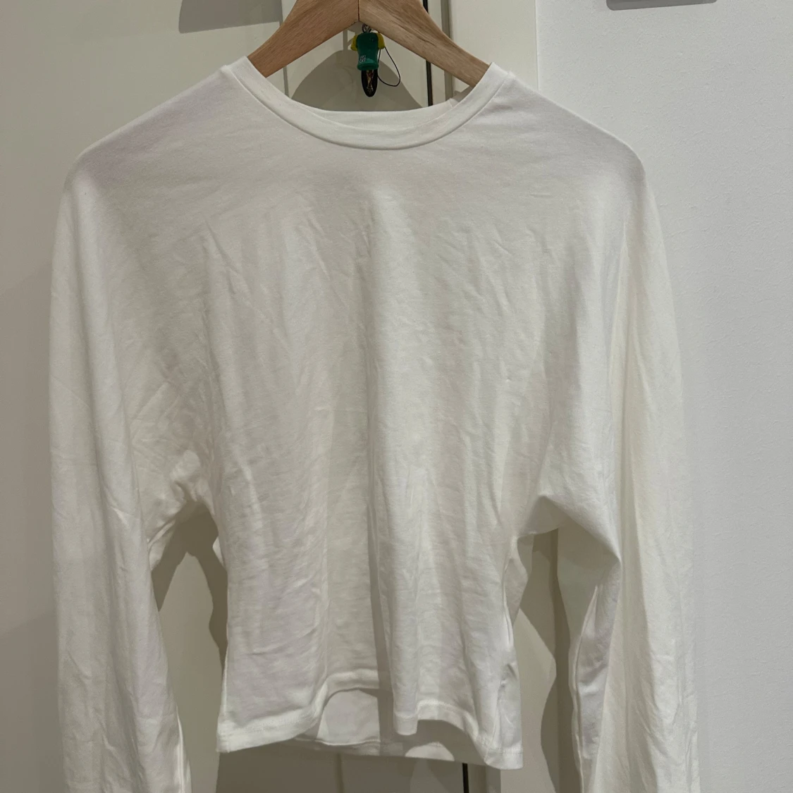 Vit långärmad basic tröja XS