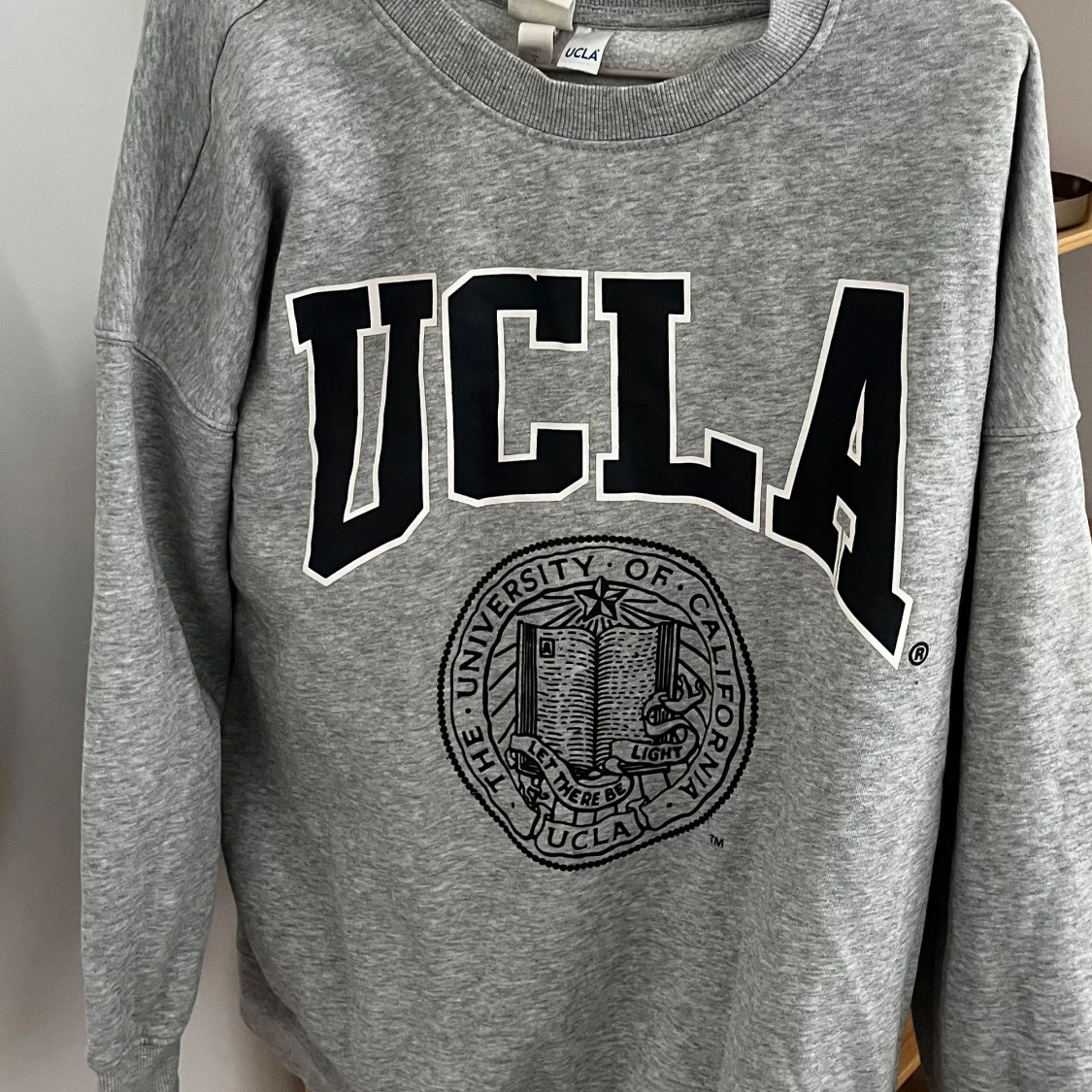 Grå UCLA sweatshirt i oversized modell - 4