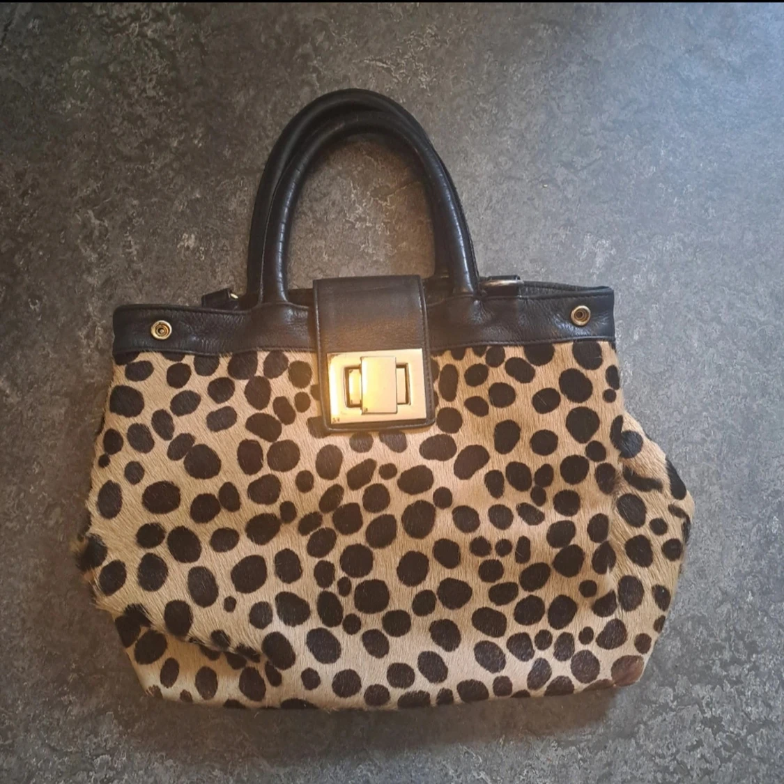 Y2k Leopardmönstrad handväska