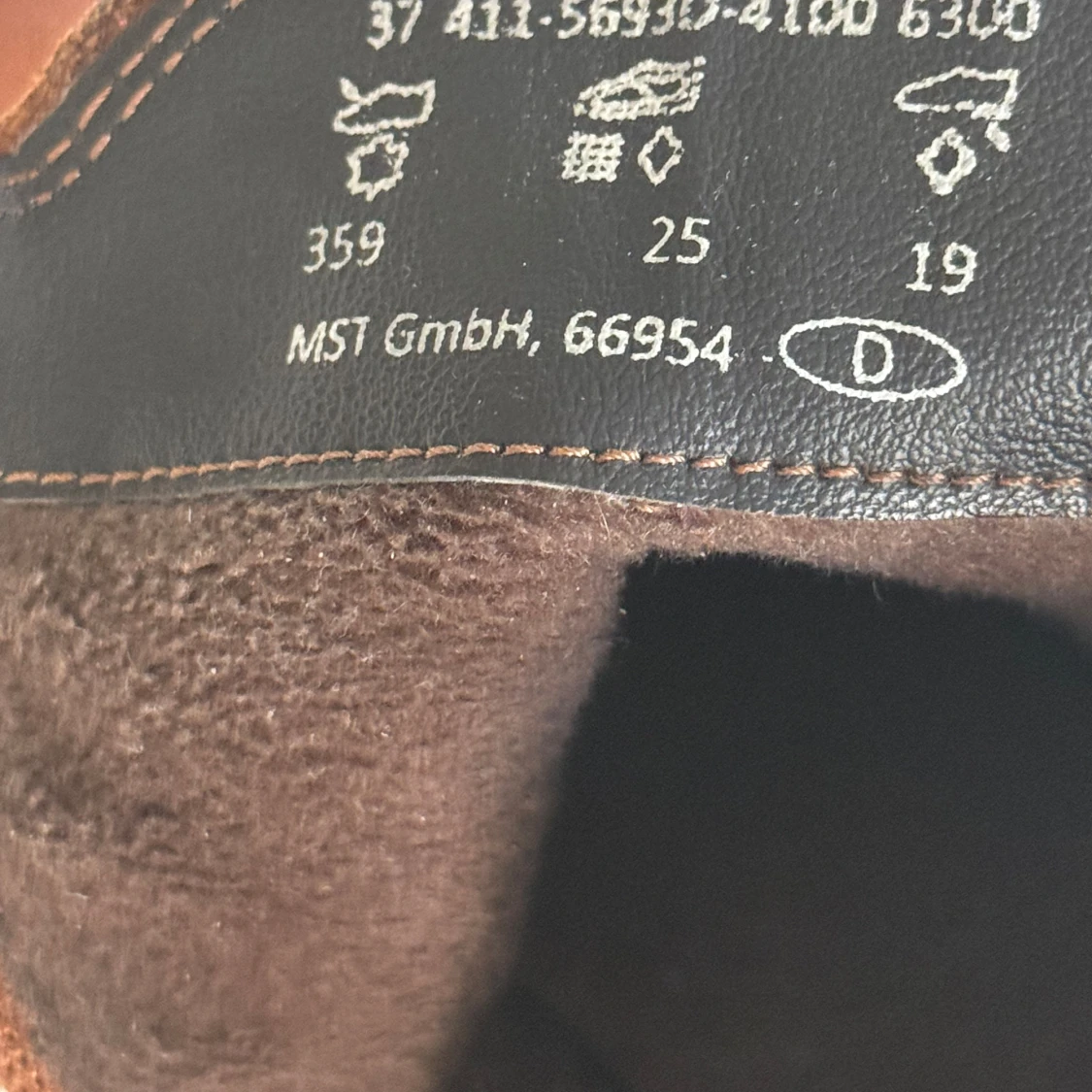 Bruna boots i skinn, strl 37 - 2