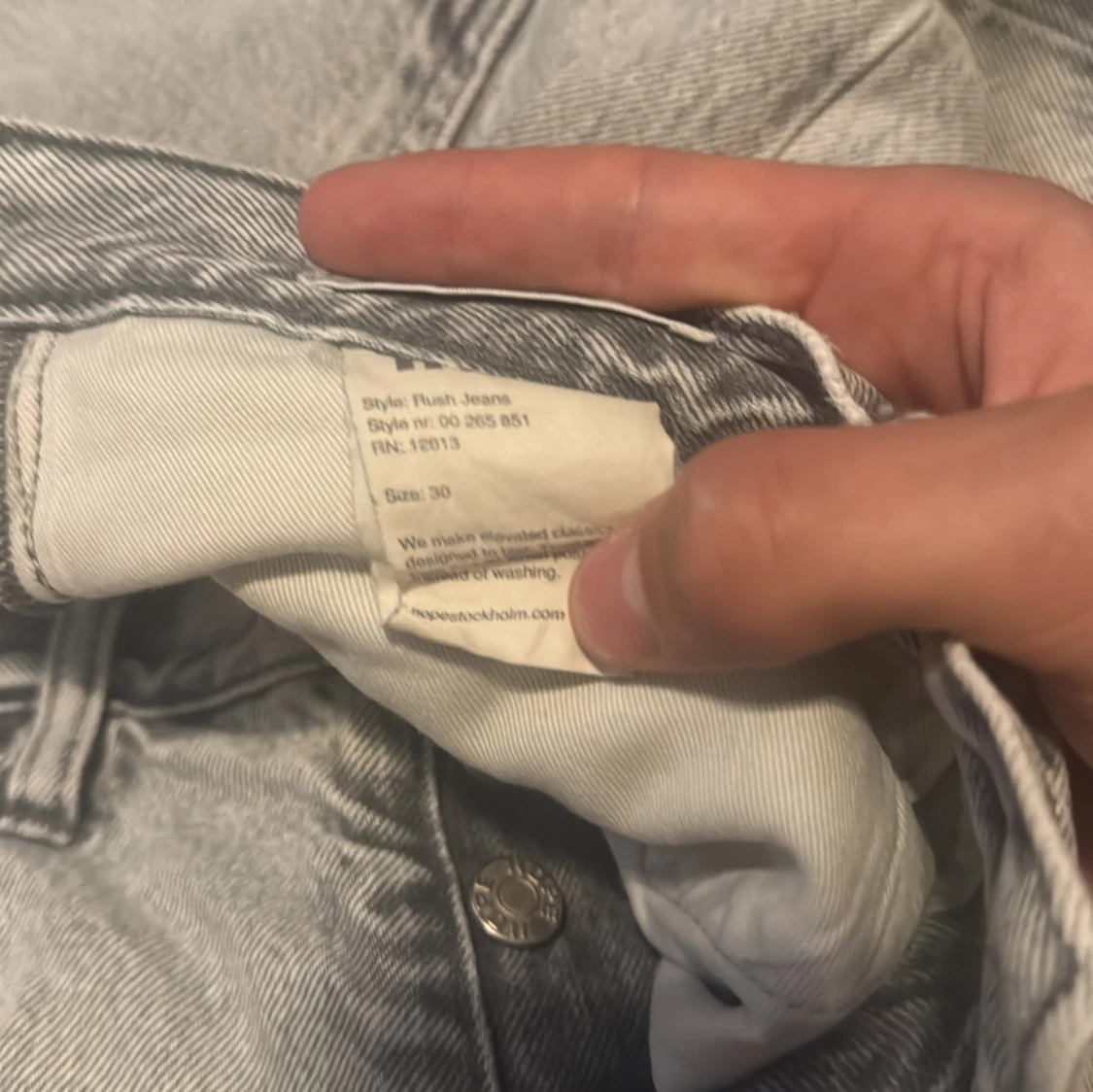 Ljusgrå jeans Hope  - 4