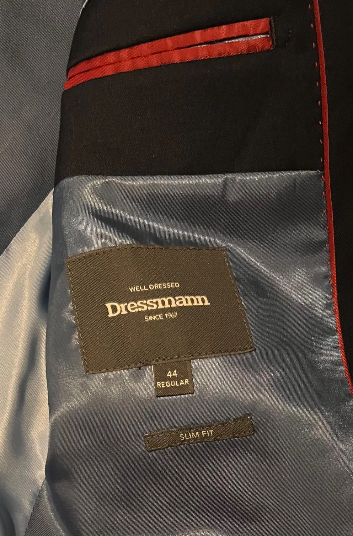 Marinblå kostym Dressmann  - 3