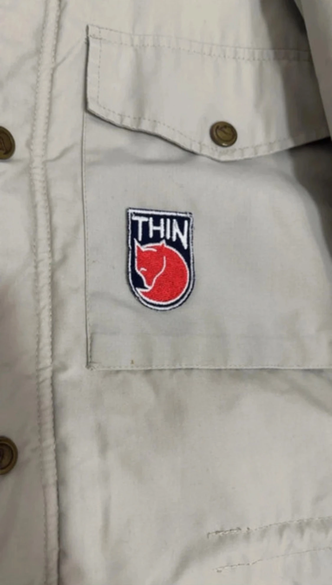 Beige Fjällräven parkajacka M - 1