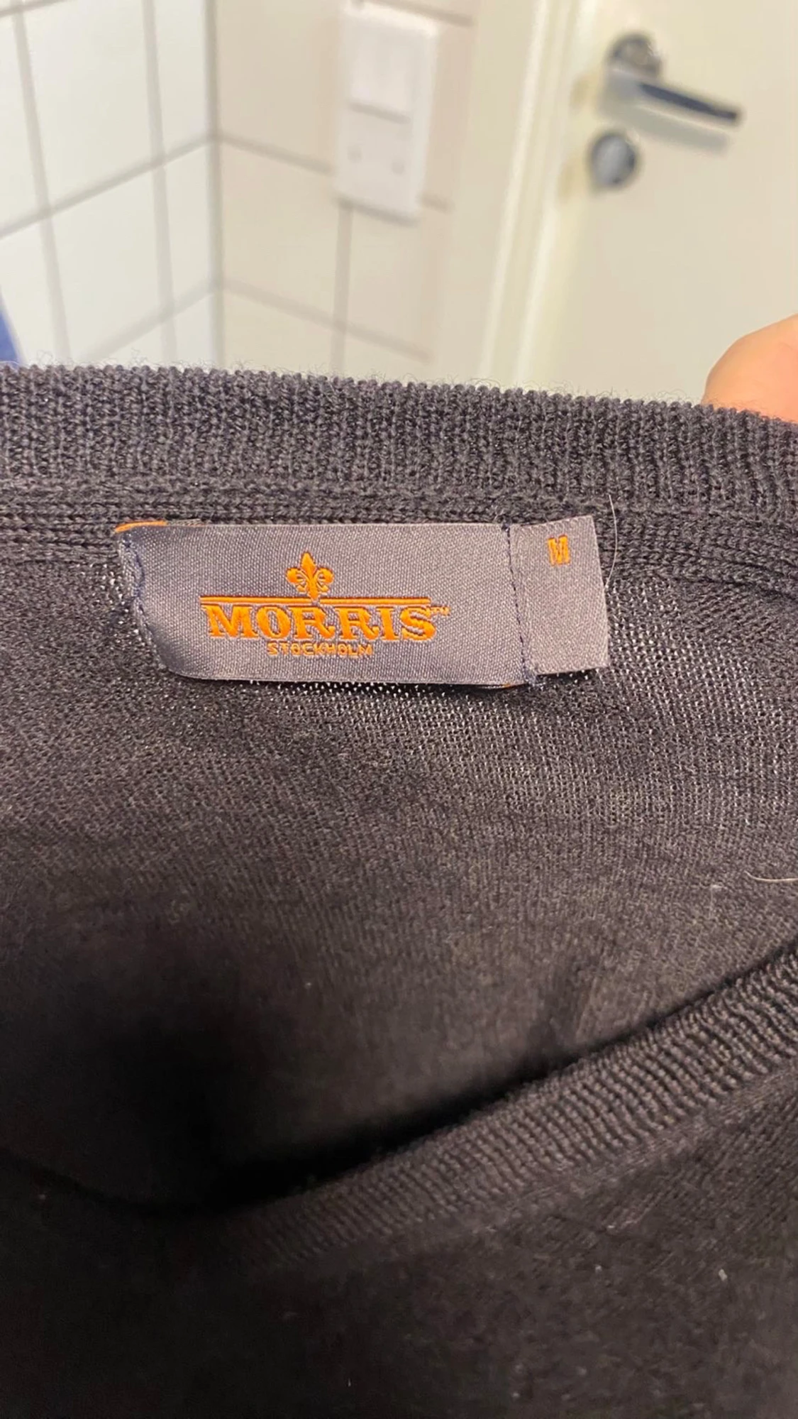 Mörkblå jeansbyxor med straight fit - 2