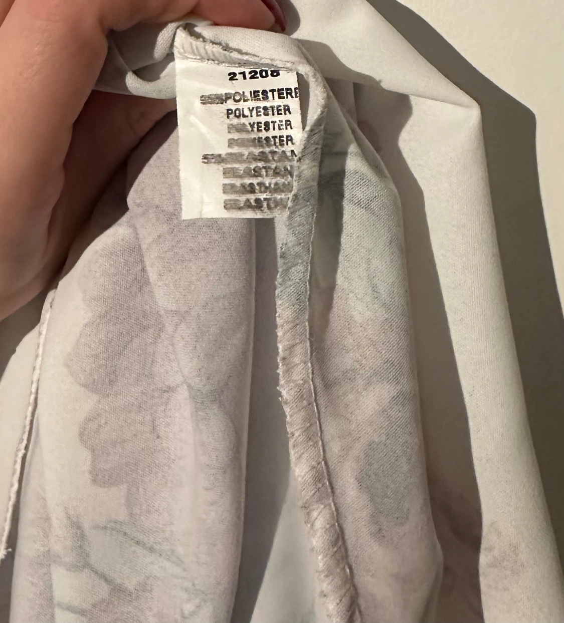 Vit blommig klänning, storlek M - 4