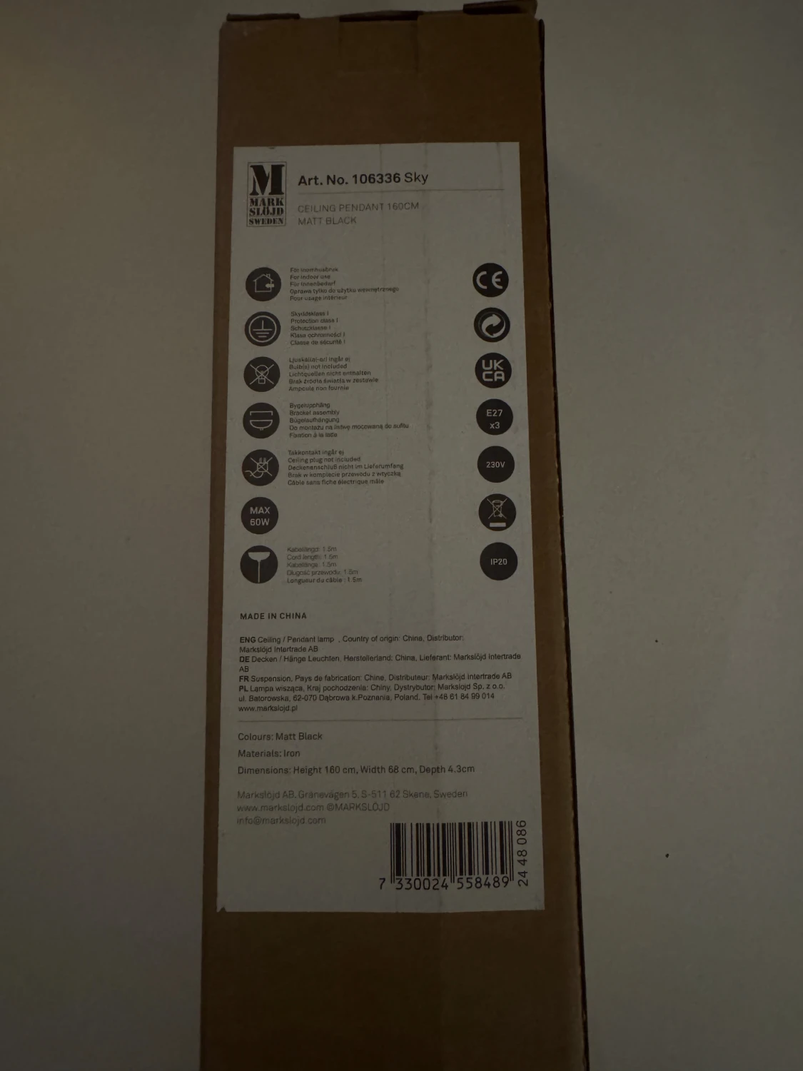 Taklampa pendel  - 2