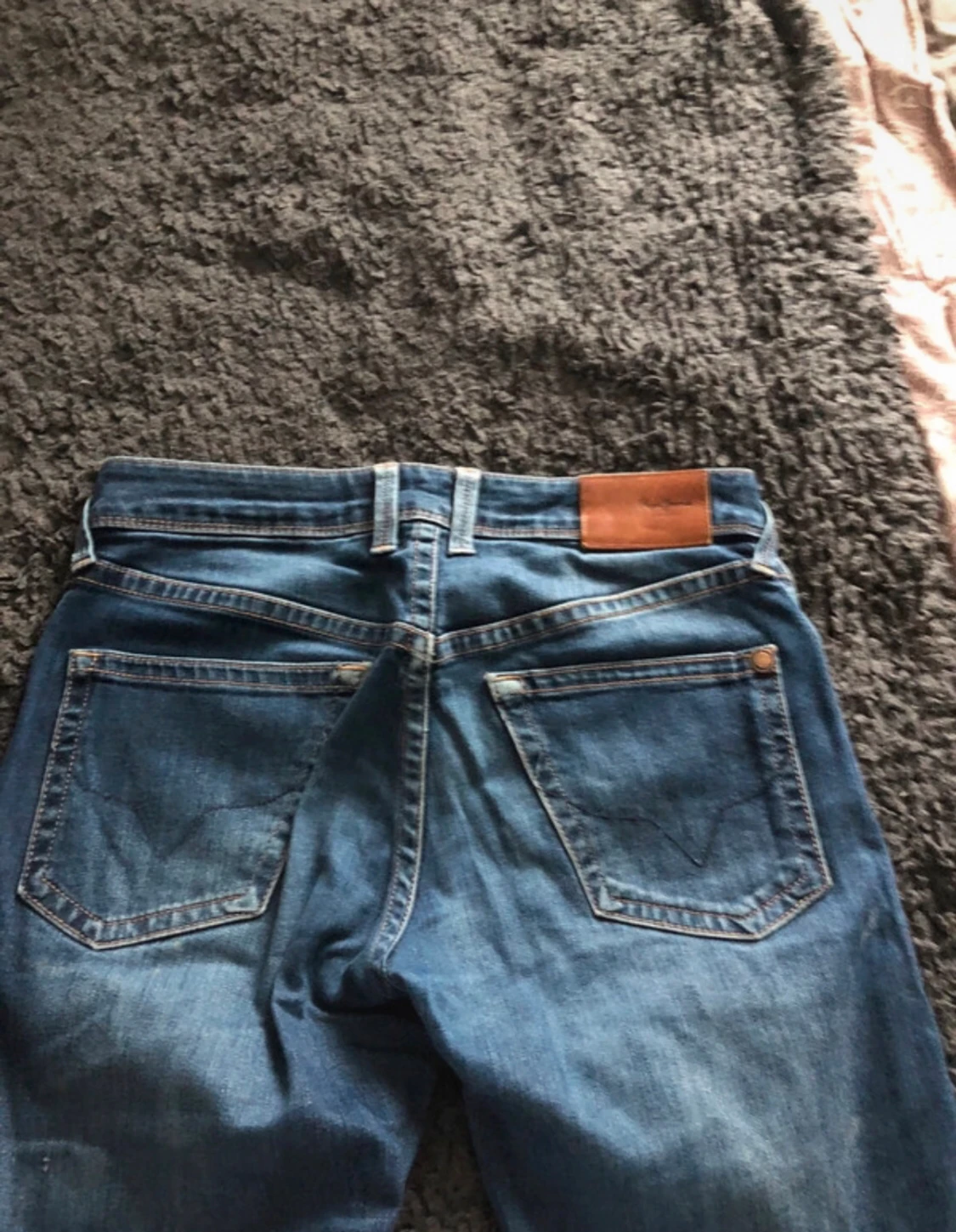 Blå slim low waist Peppe jeans  - 4