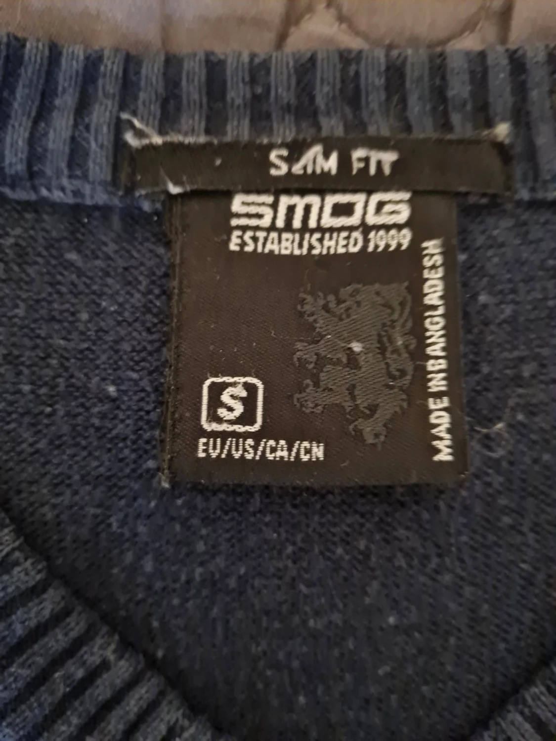 Randig marinblå tröja från SMOG (New Yorker) strl S - 2