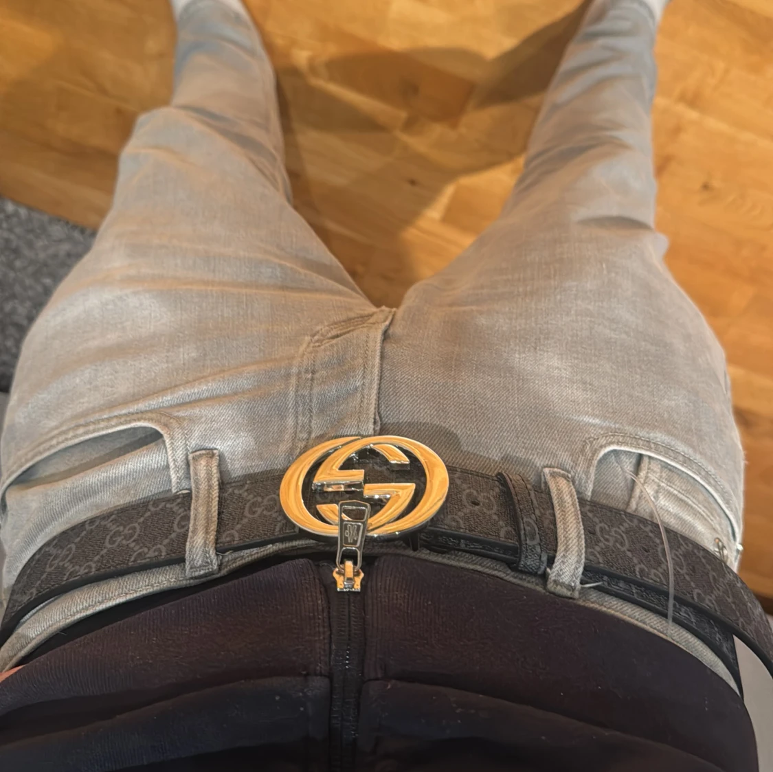 Gucci GG Supreme bälte svart/guld