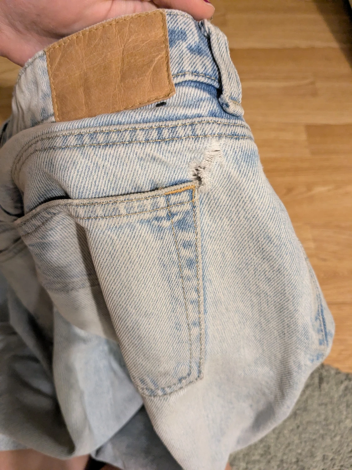 Lågmidjade ljusblå jeans - 3