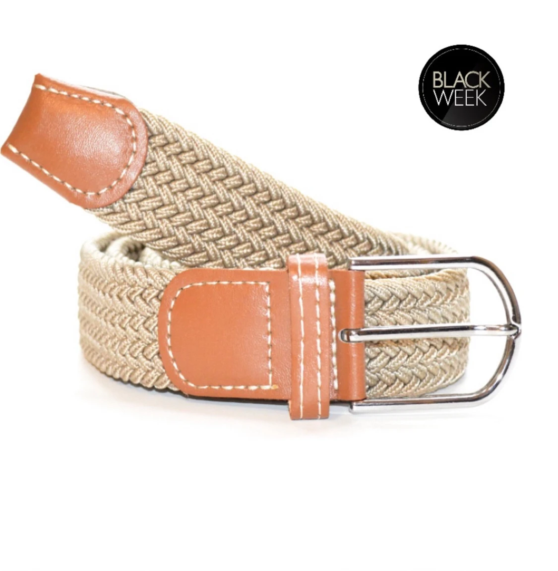 Flätat Bälte - BEIGE