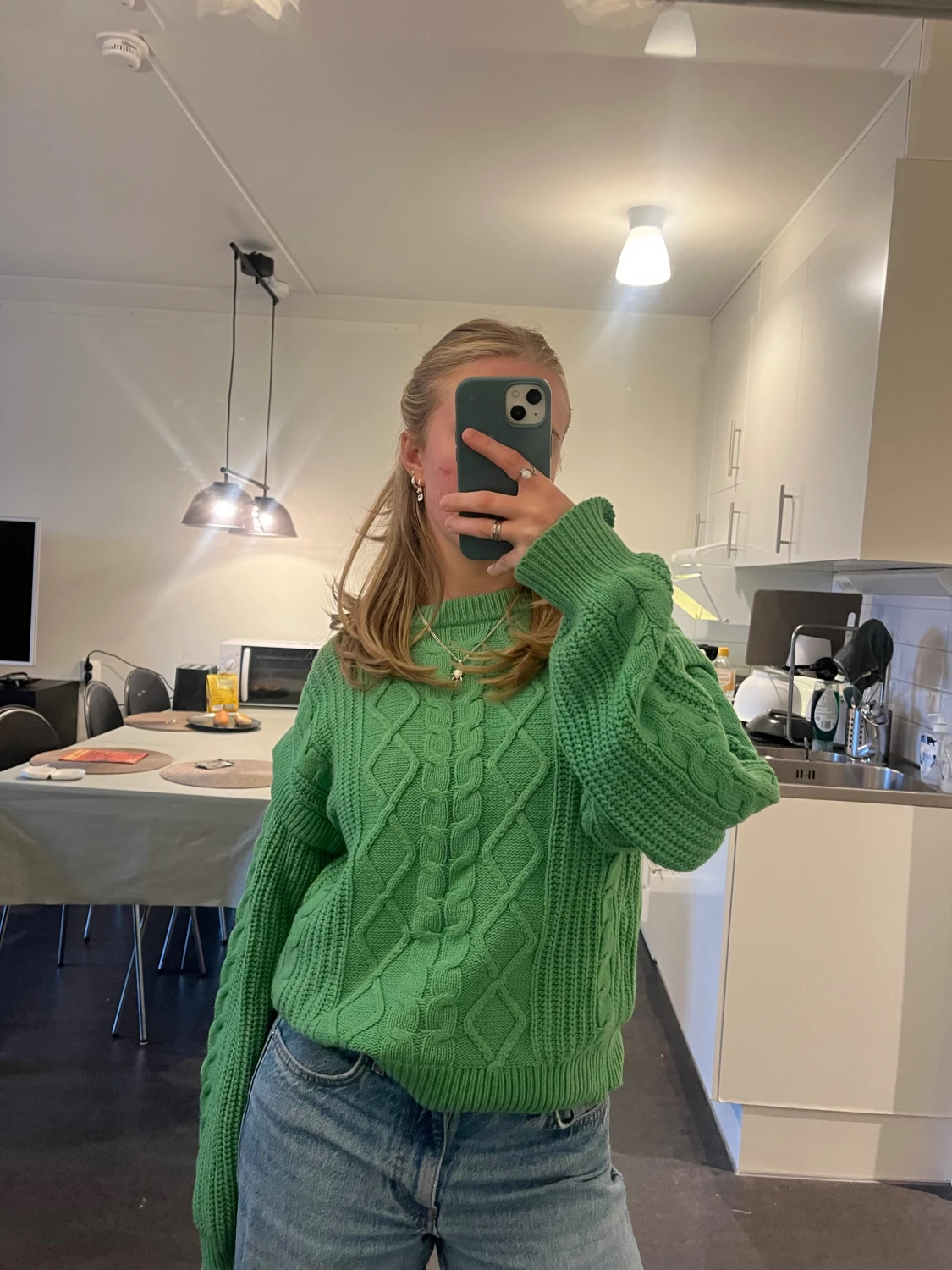 Grön stickad tröja från Next