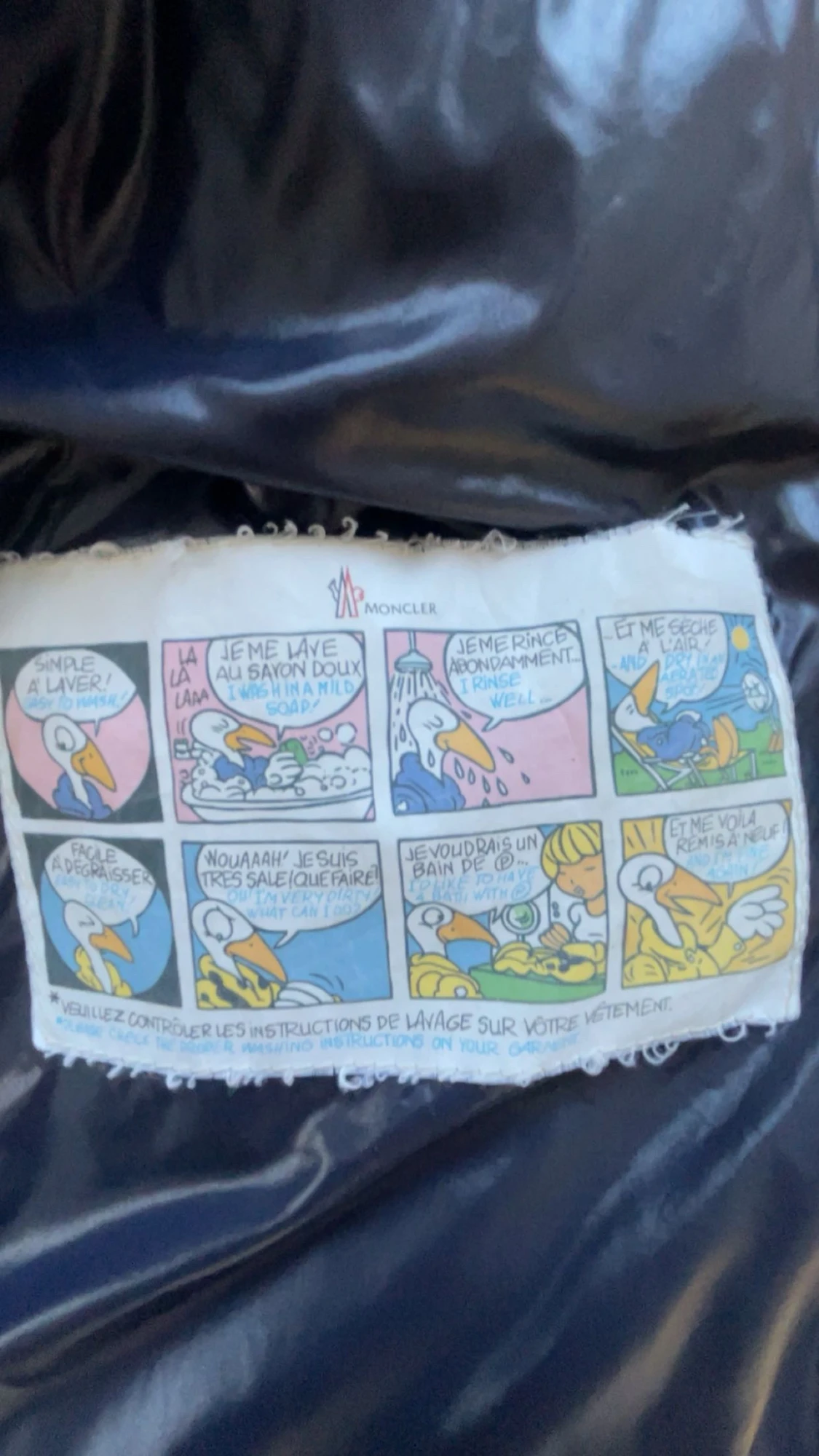 Blå Moncler pufferjacka med huva - 2