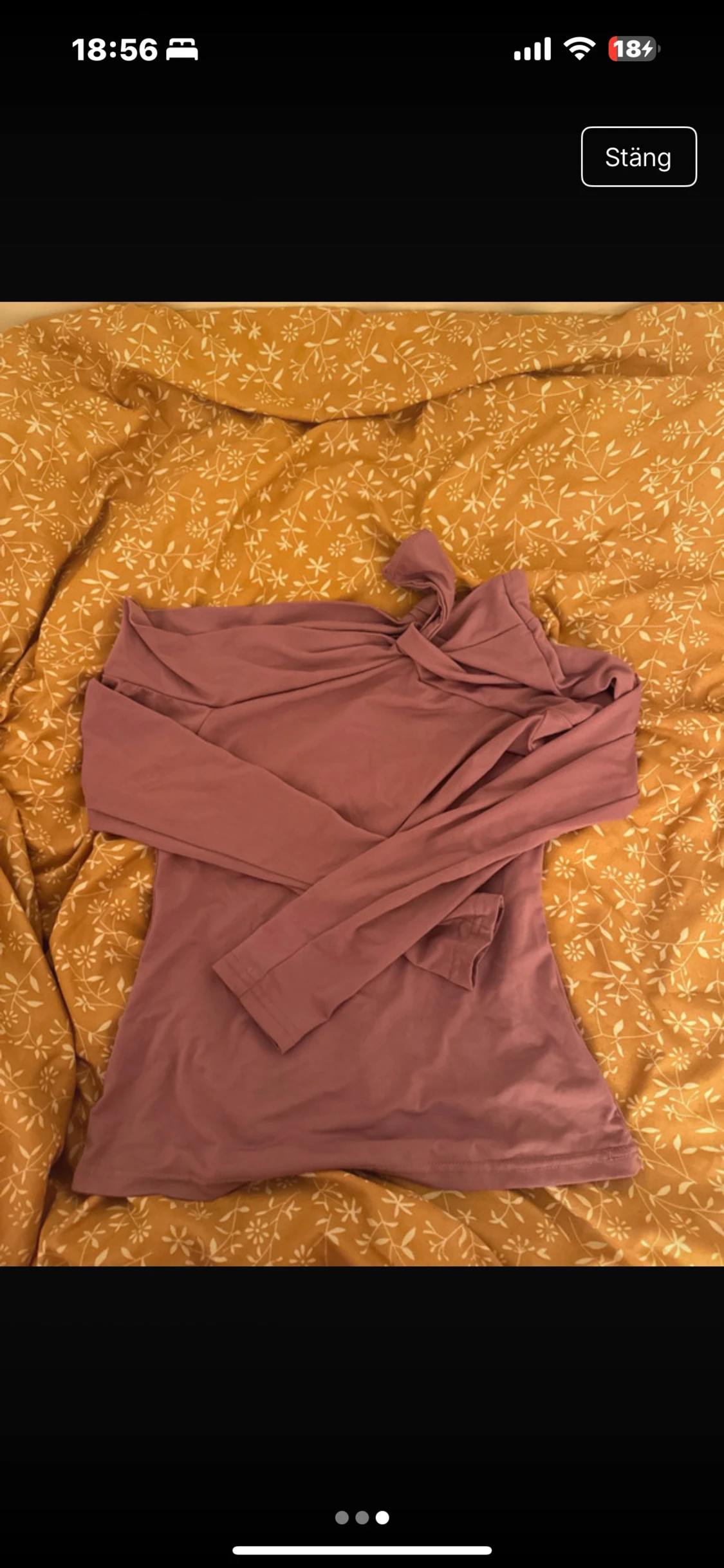 Ljuslila offshoulder topp med knut - 2