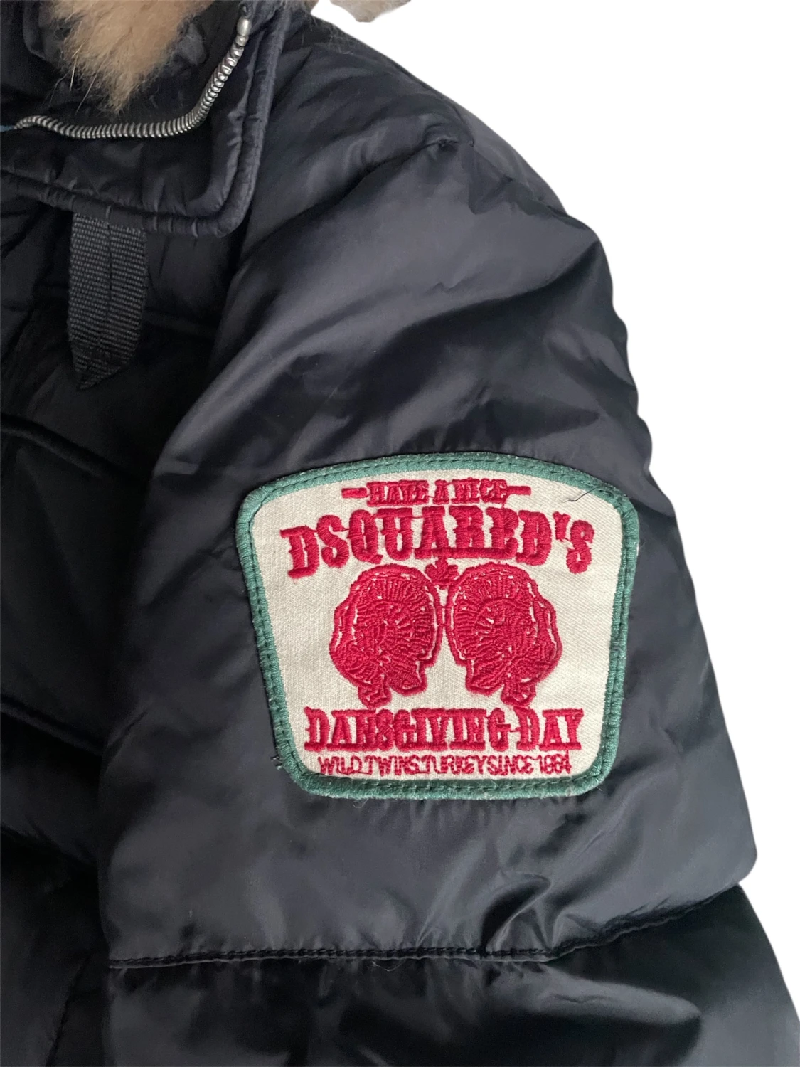 Svart dunjacka från Dsquared2 med päls - 2