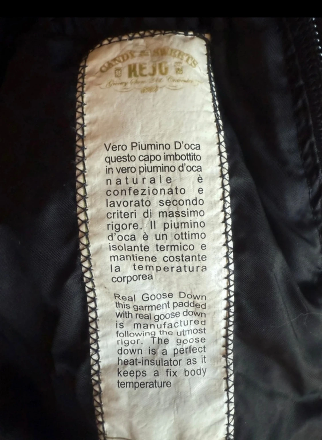 Dun pufferjacka från Kejo med brodyr - 4