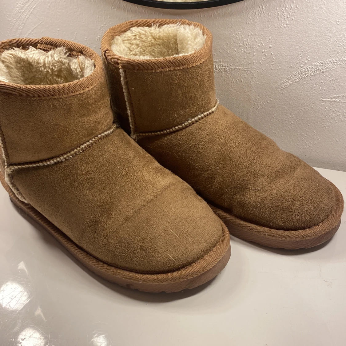 Bruna mockaboots med foder - 2
