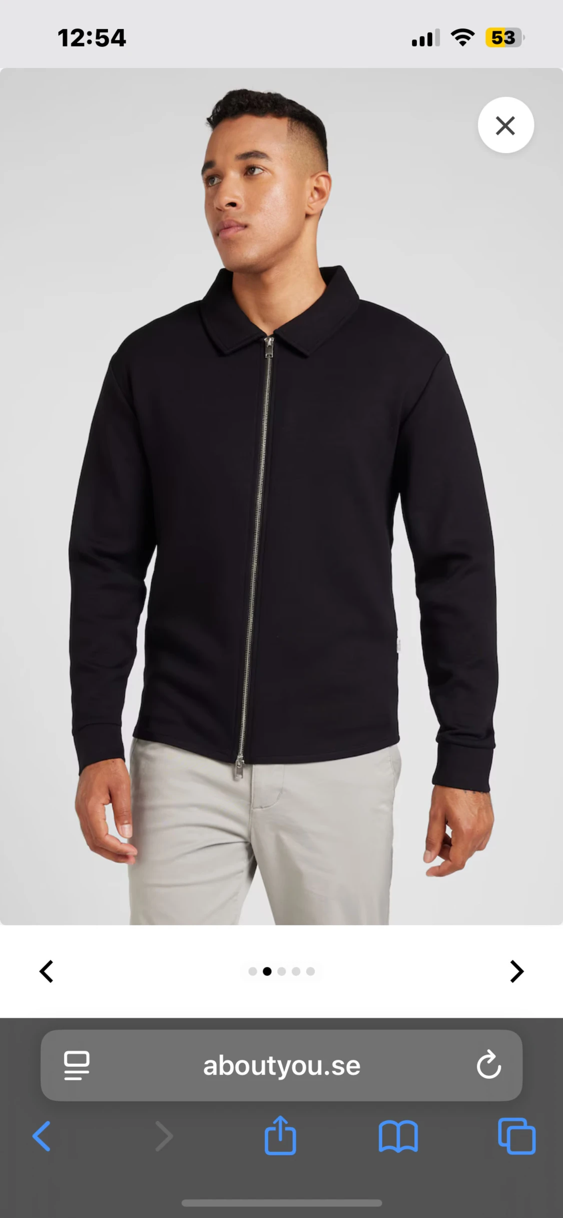 Svart zip-kofta från Selected Homme - 3