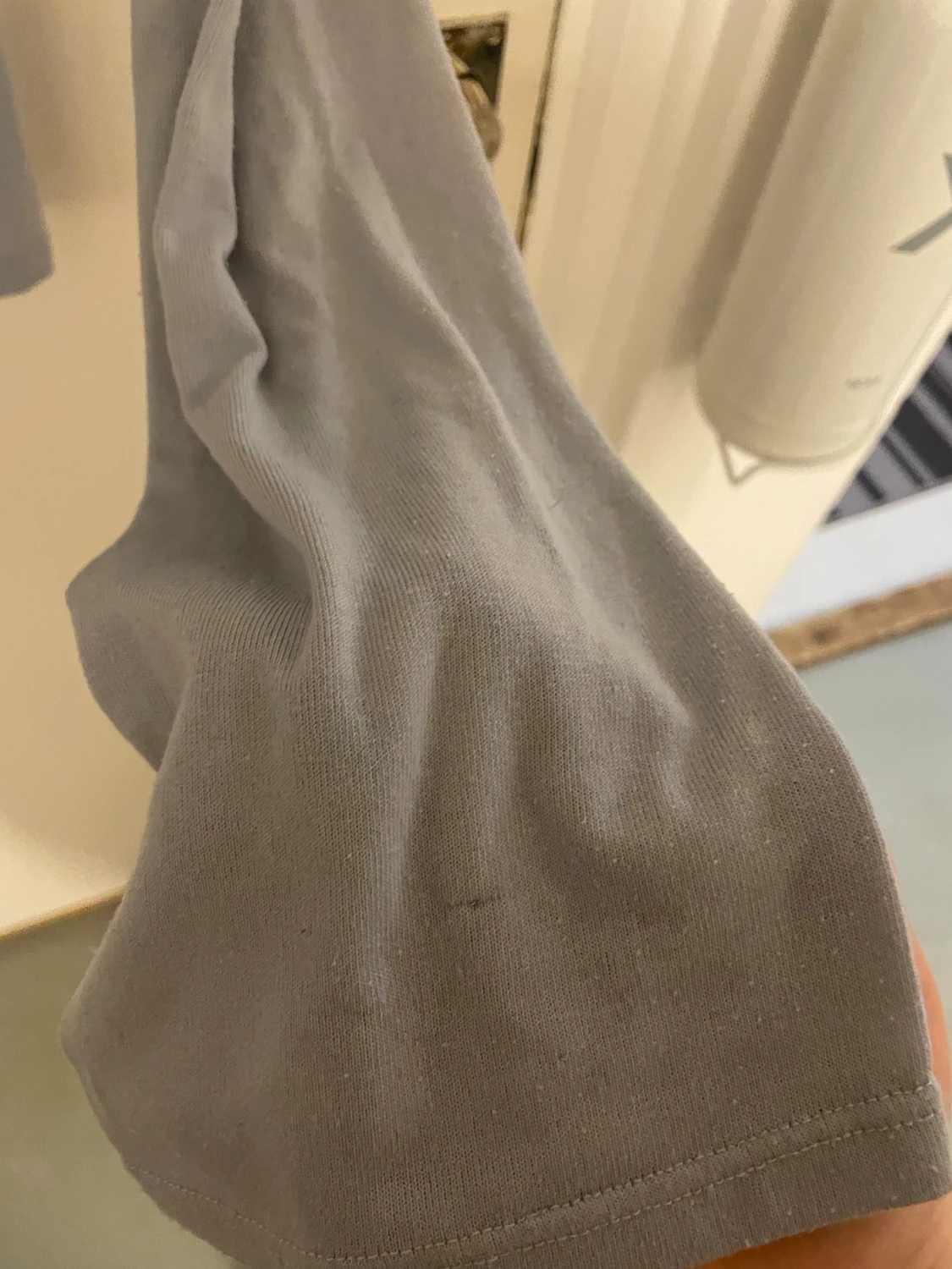 Ljusblå långärmad omlottopp med knyt - 3