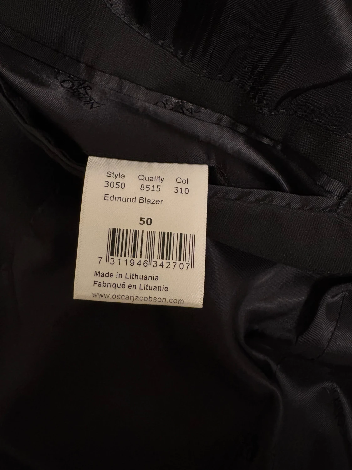 Svart kavaj Oscar Jacobson Edmund 50 - 3