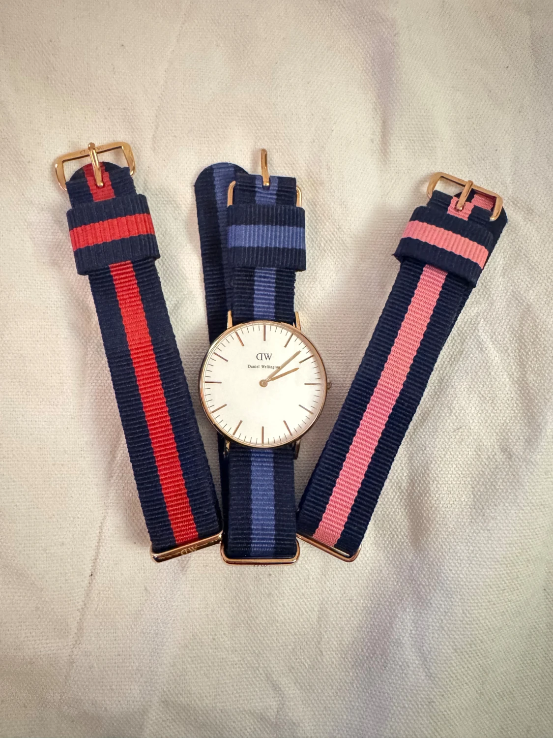 Daniel Wellington klocka med randiga band