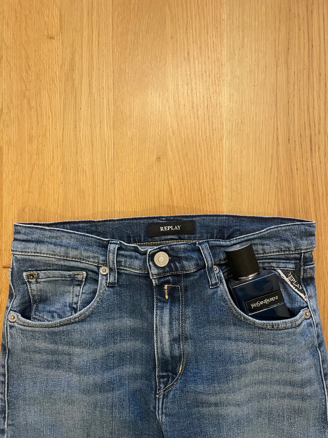 Blå jeans från Replay straight fit - 2