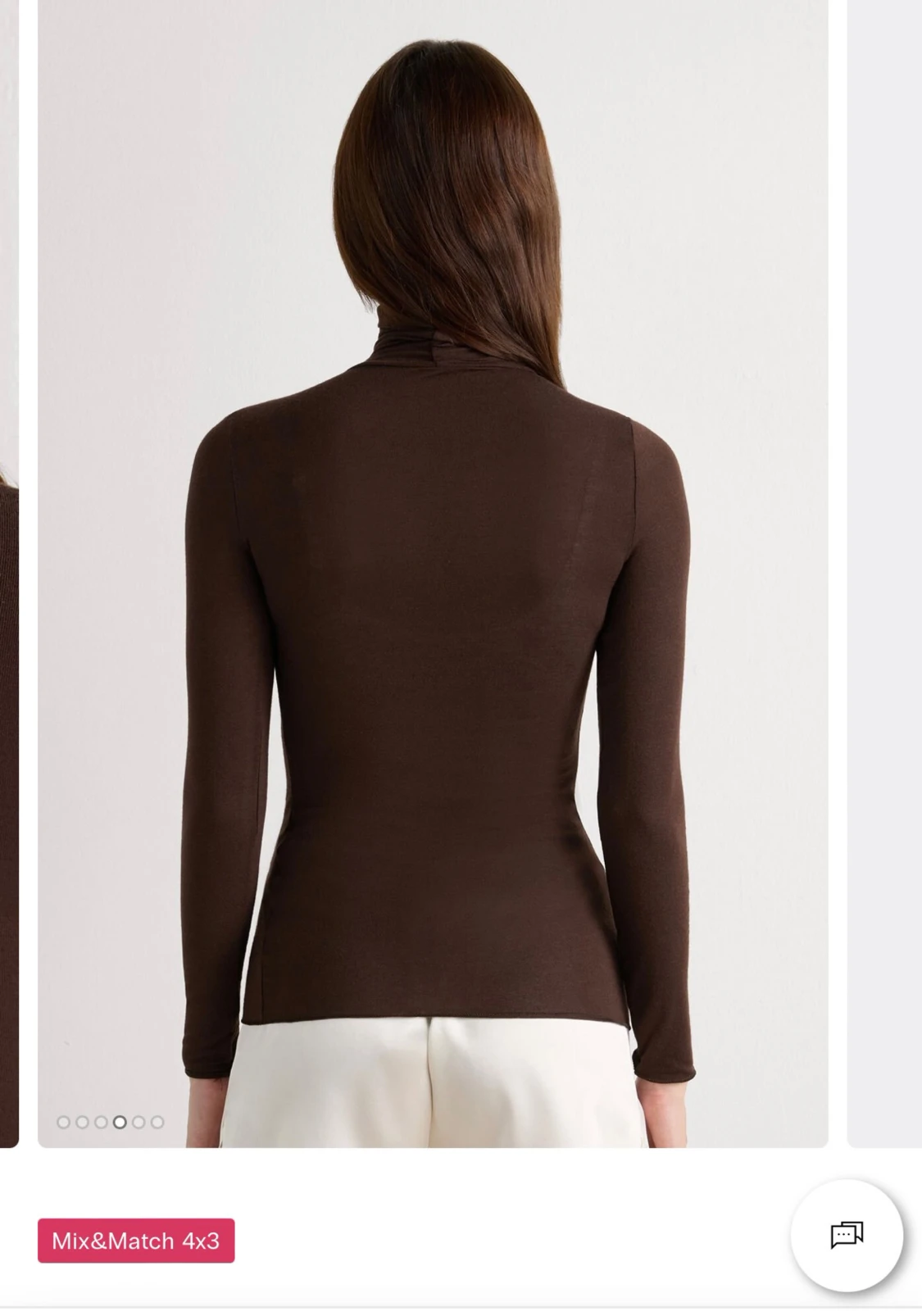 Brun polotröja med lång ärm - 1