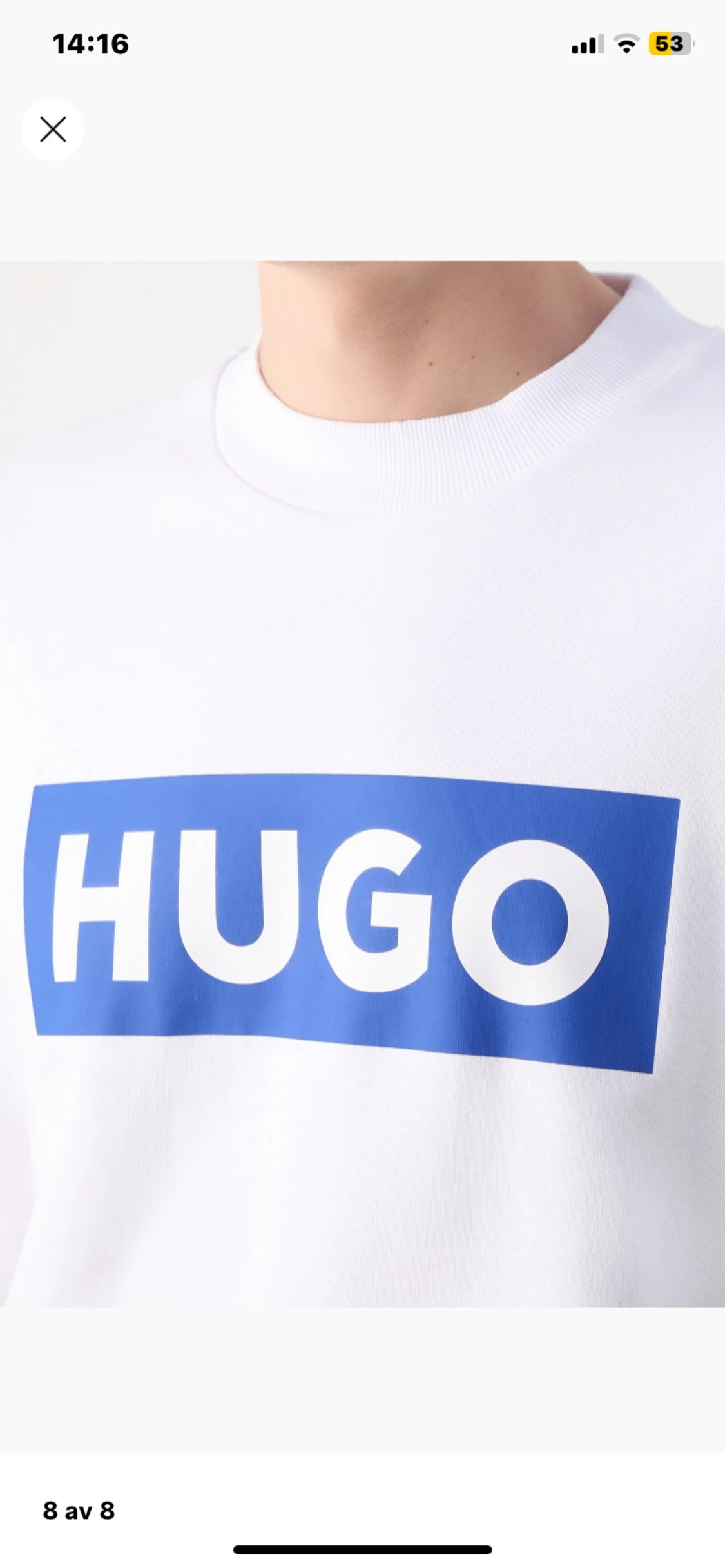 Vit Hugo sweatshirt storlek M - 1