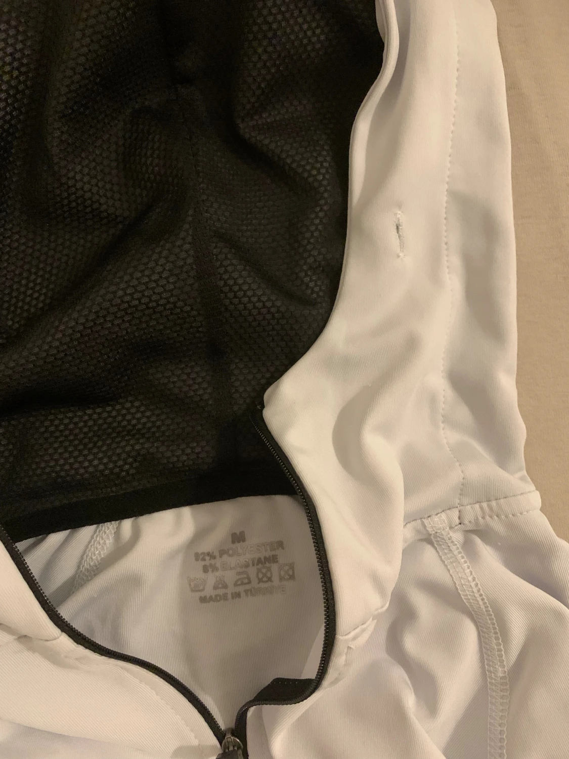 Vit Nike hoodie med half zip och huva - 3