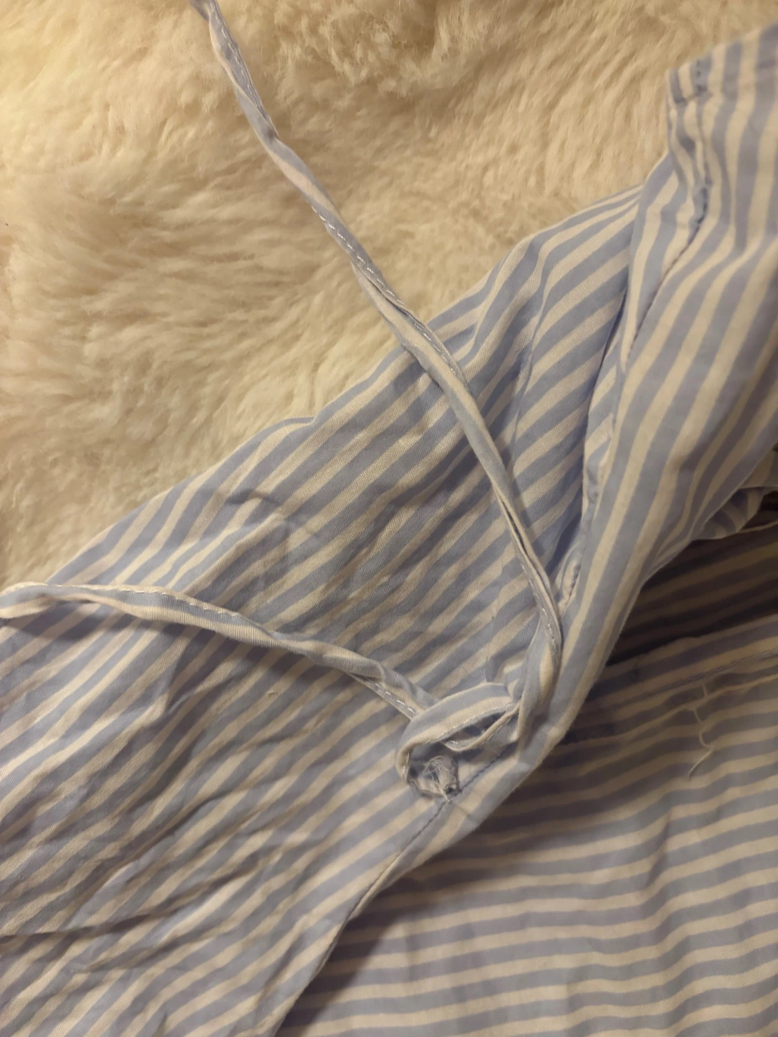 Blå-vit randig blus/skjorta - 4