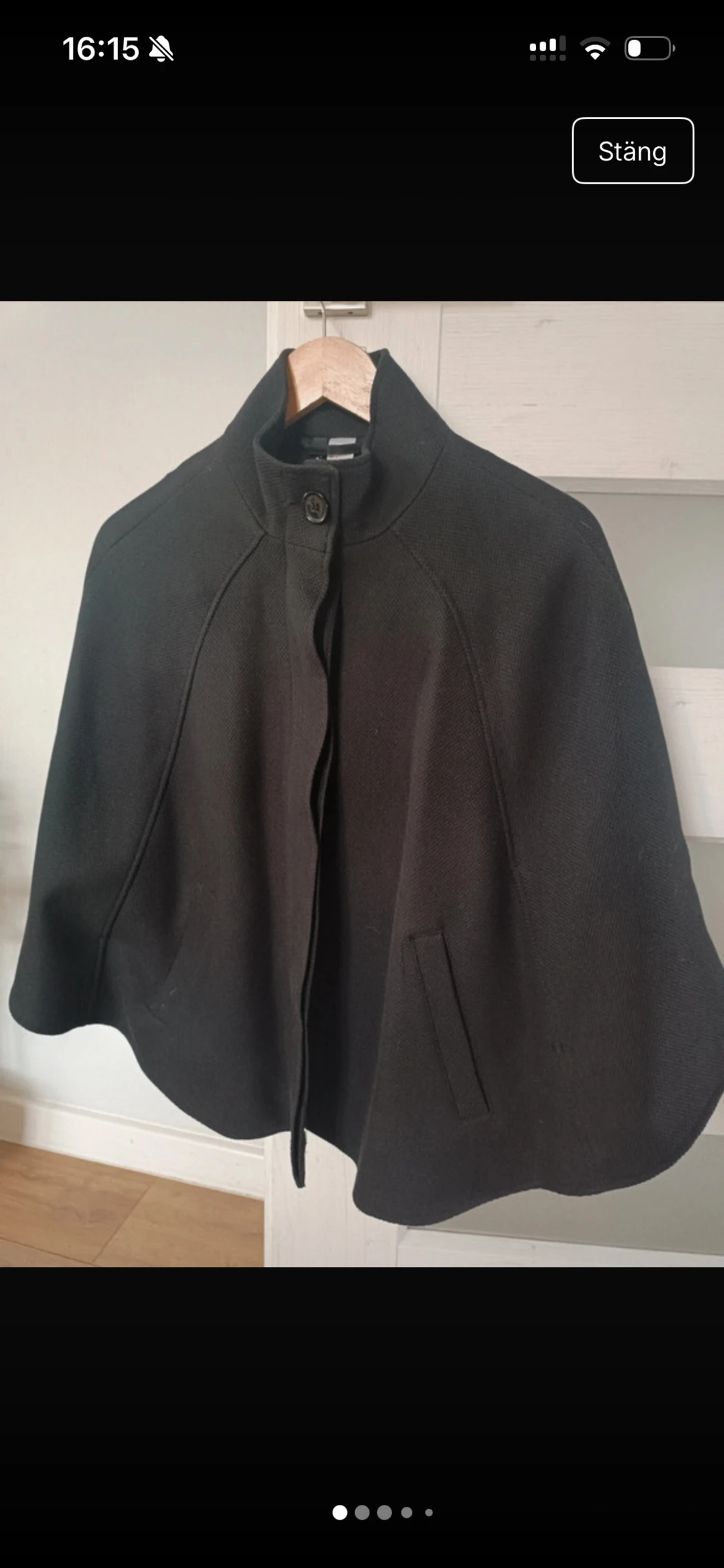 Svart poncho från hm