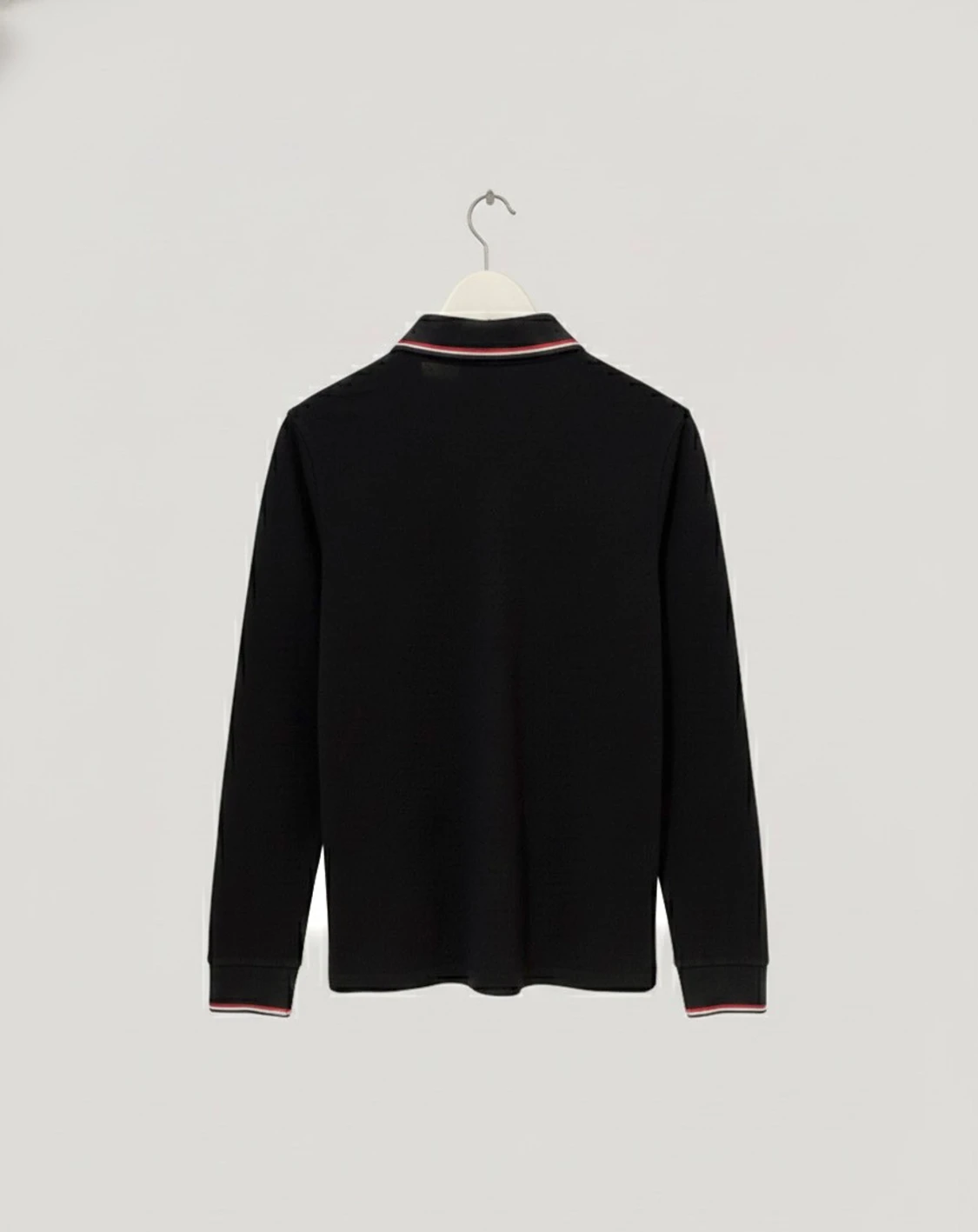 Svart långärmad pikétröja Moncler - 1