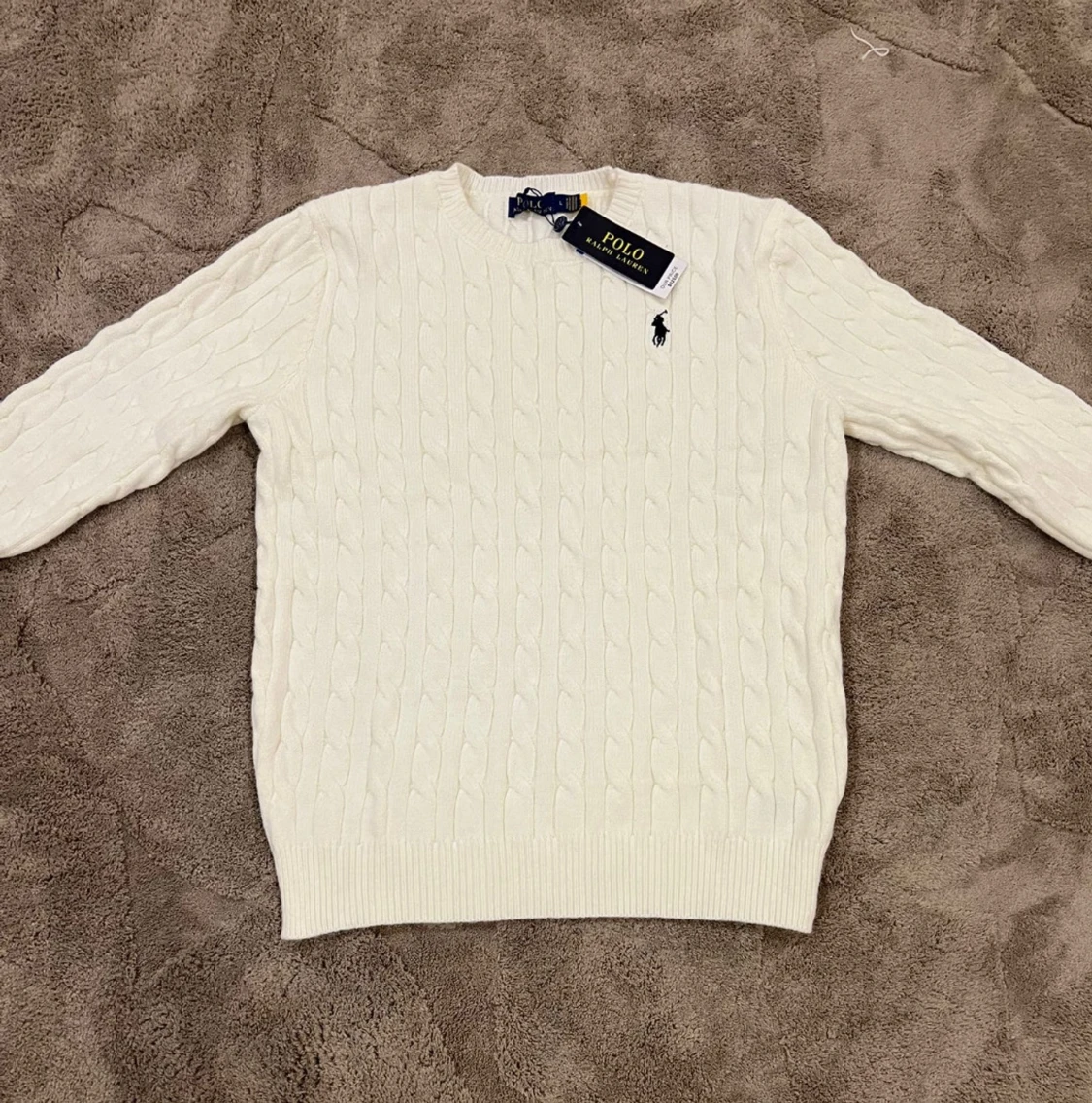 Vit stickad tröja från Polo Ralph Lauren - 1