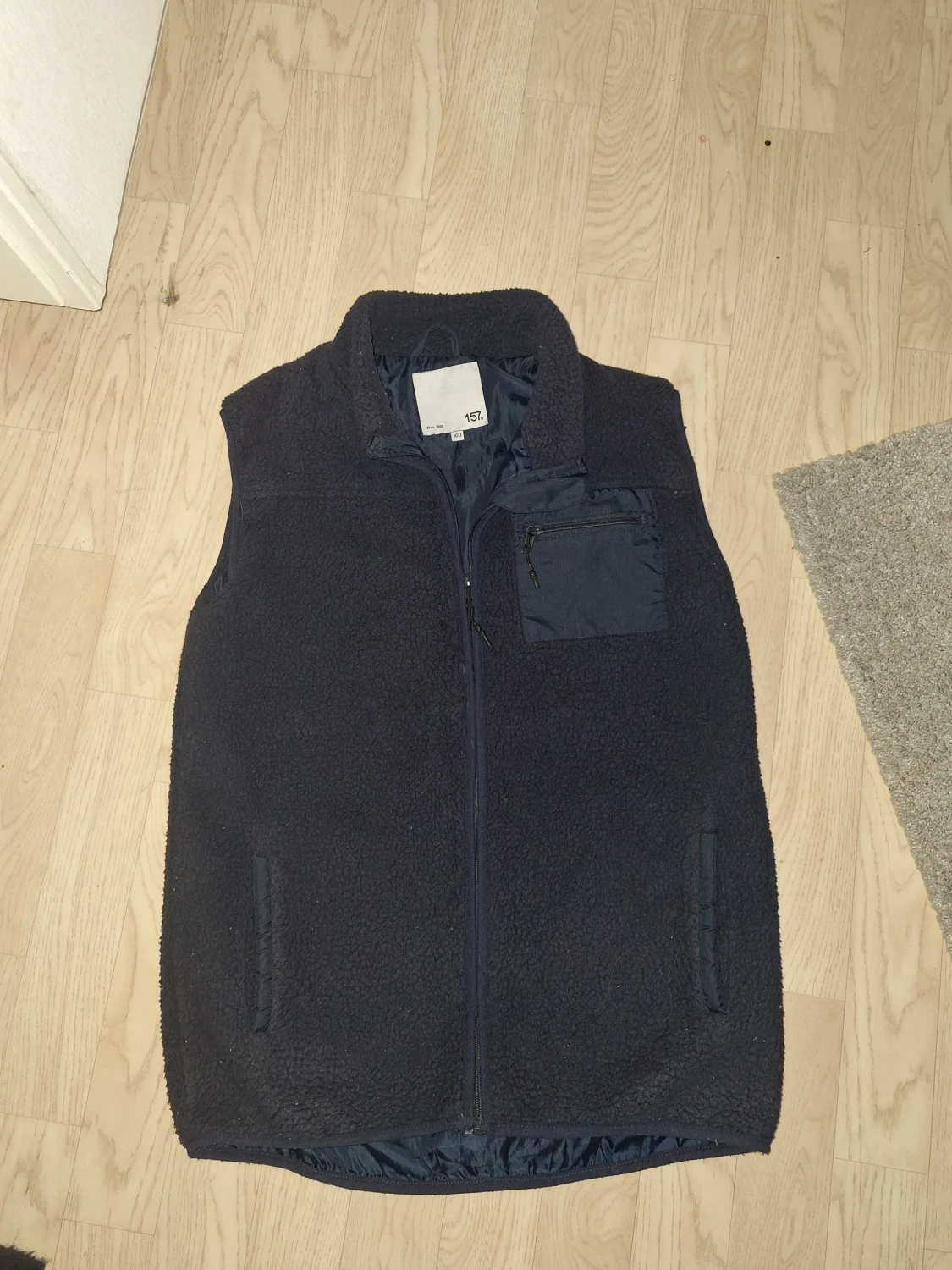 Mörkblå Fleece väst