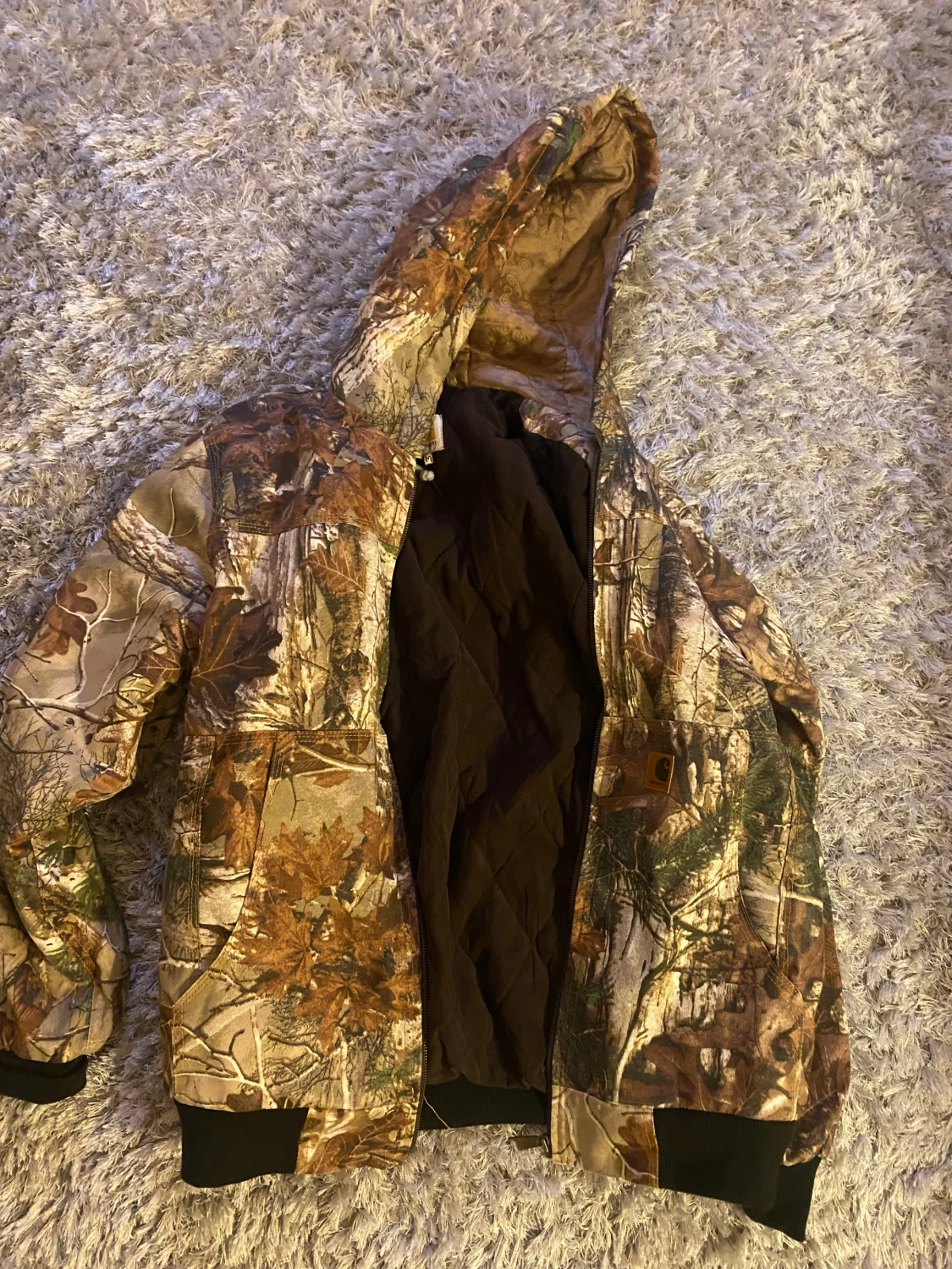 Carhartt camo vintage jacka med huva