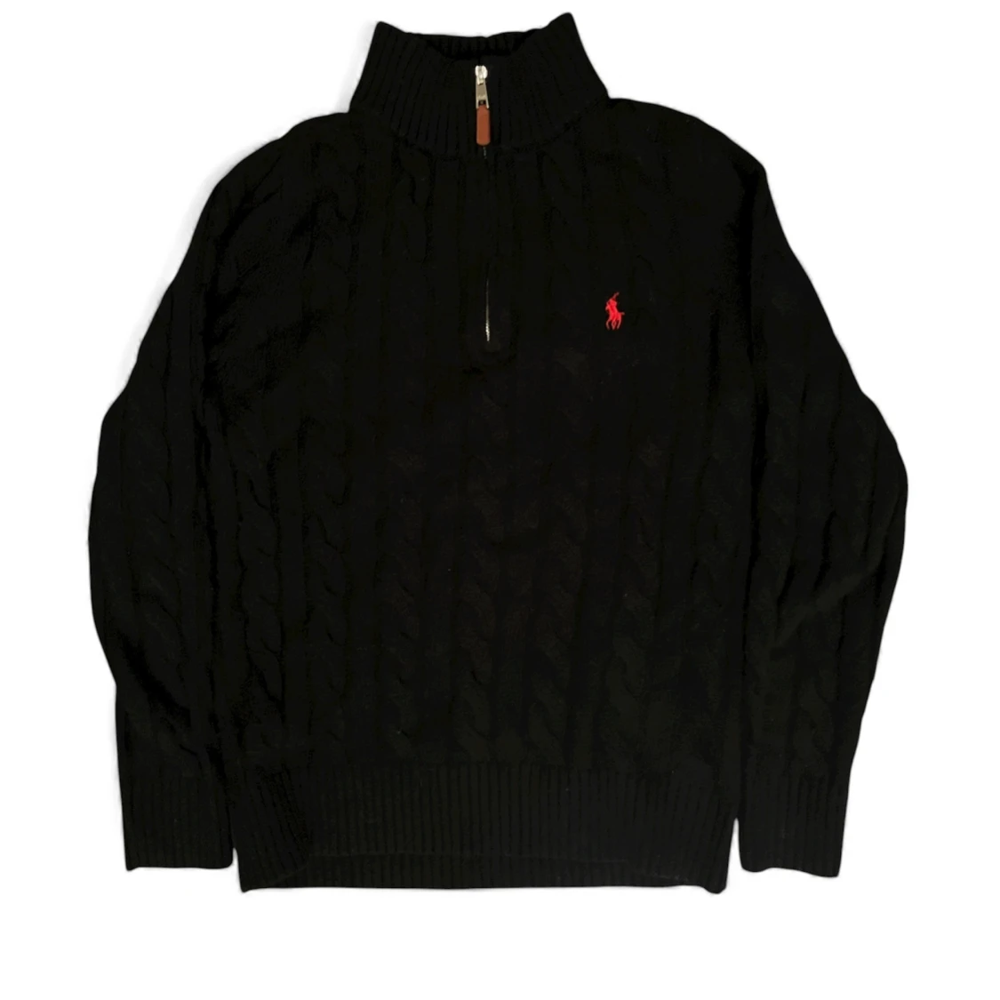 Svart kabelstickad tröja Polo Ralph Lauren