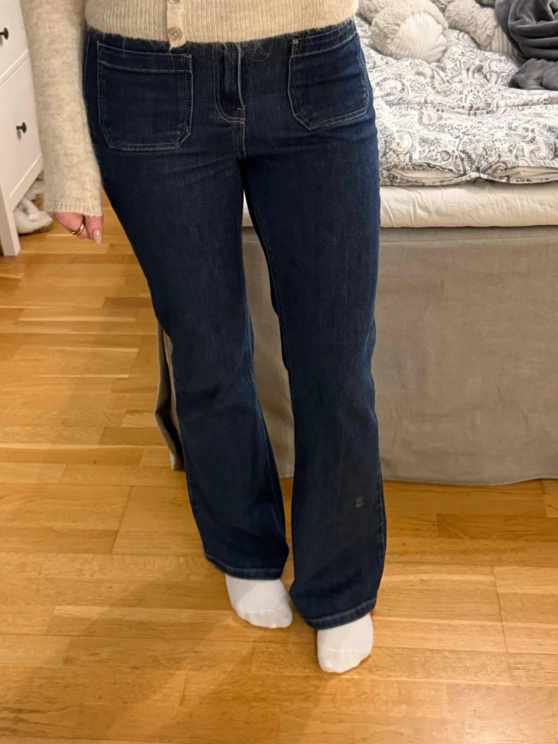 Blåa pocket jeans från MQ - 1
