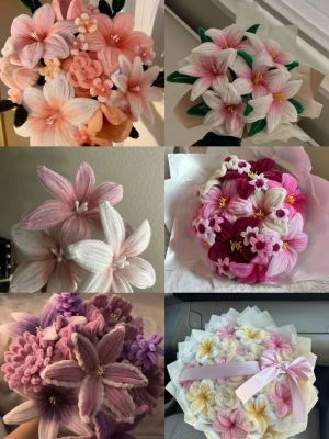 Blommor handgjorda  - Blommor som aldrig vissnar, jag gör handmade blombucketter som är gjorda av piprensare, perfekt present till pojkvän,flickvän,mamma etc, kontakta mig vid frågor och pris. Har flera bucket som inte finns på bild