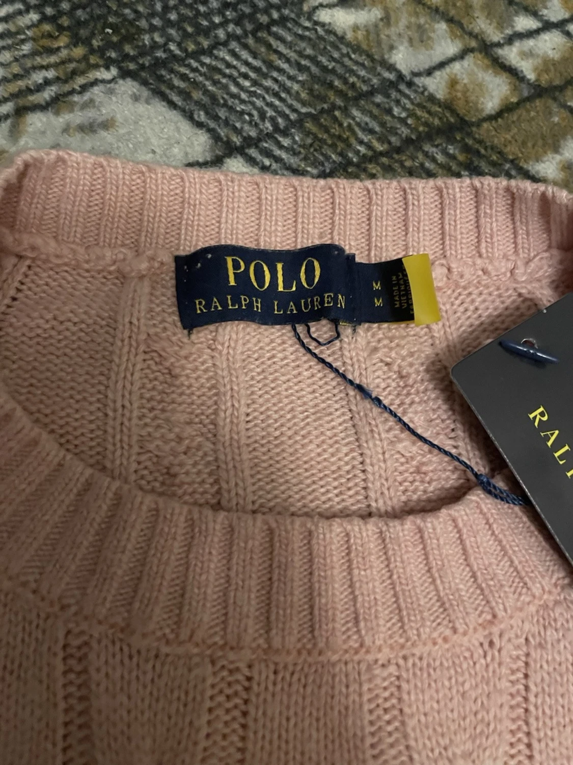 Ljusrosa stickad tröja Polo Ralph Lauren - 1